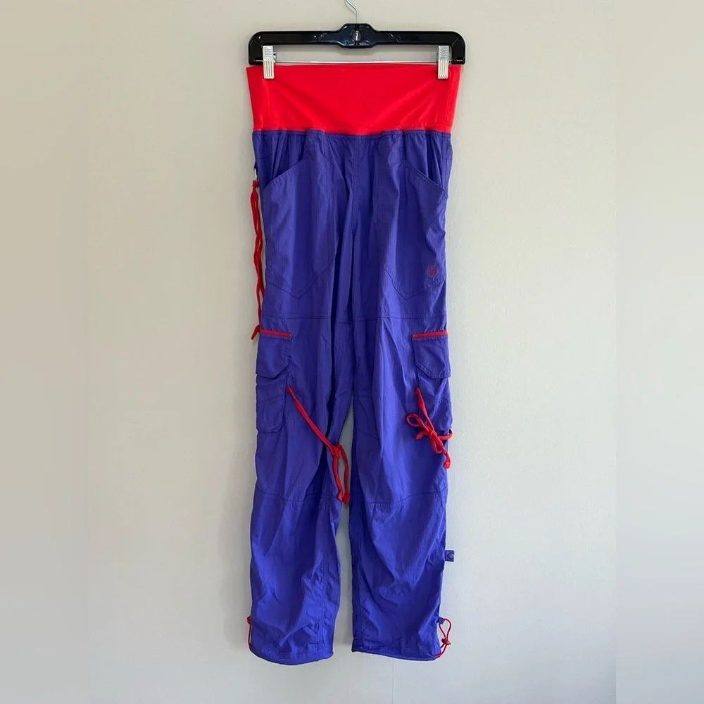 Zumba Fitness Soft-N-Stretch Cargo Pants in Purple Moon/Red, XS (Extra Spicy) - Picture 2 of 12